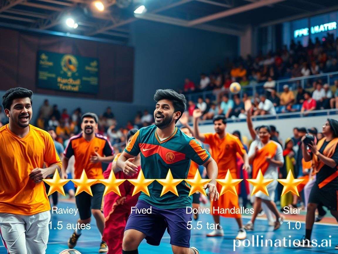 Festival Handball India player ratings distribution showing majority 5-star reviews