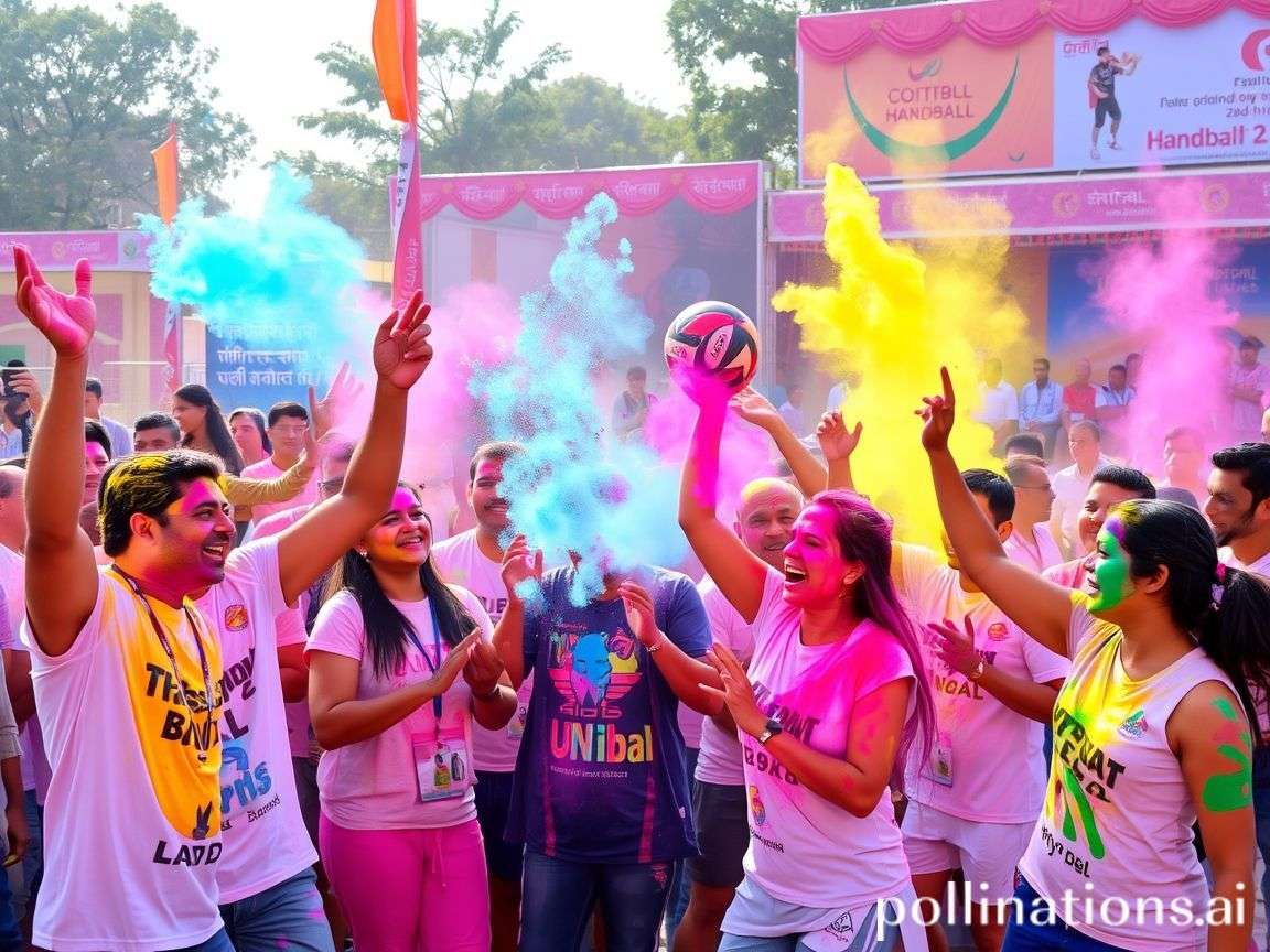 Festival Handball India Holi event with colorful celebrations